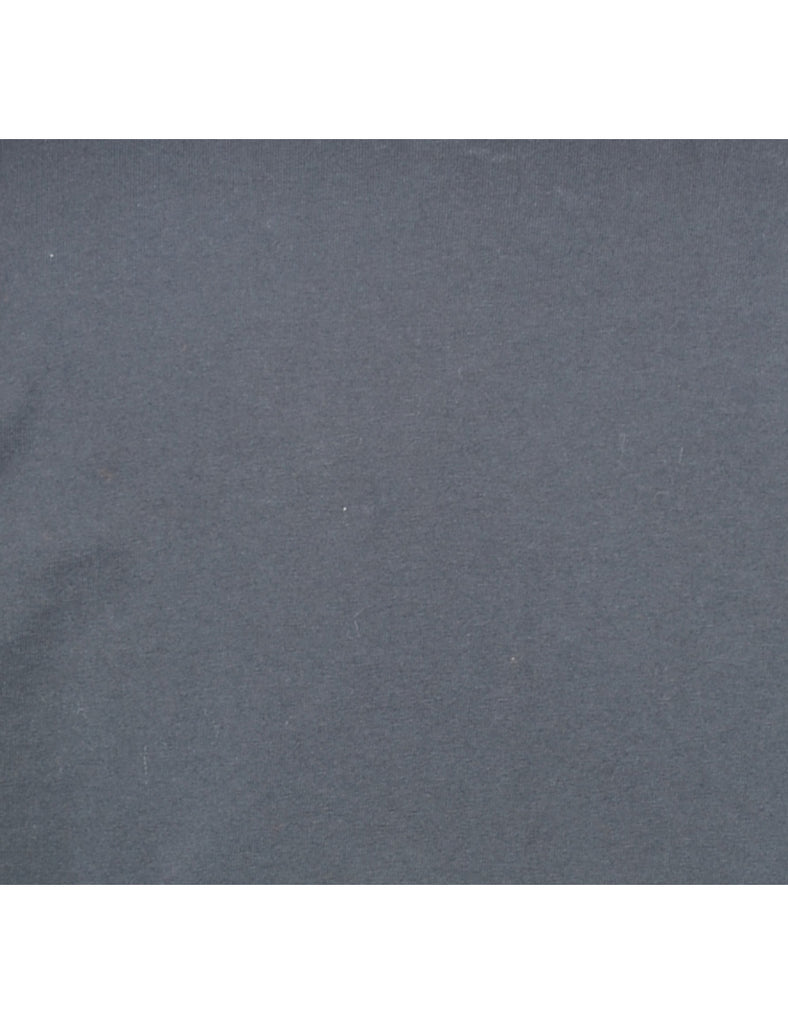 Black Plain T-shirt - L