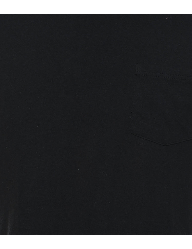 Black Plain T-shirt - M