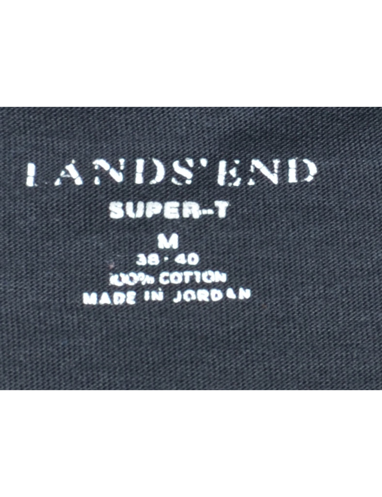Black Plain T-shirt - M