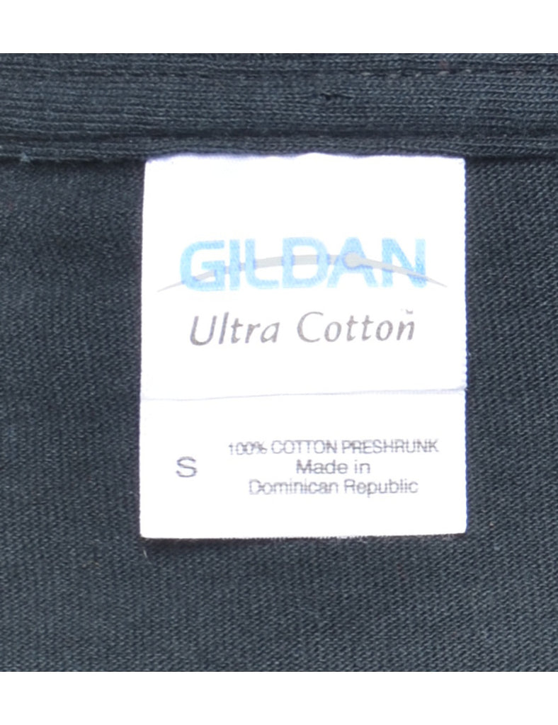 Black Plain T-shirt - S
