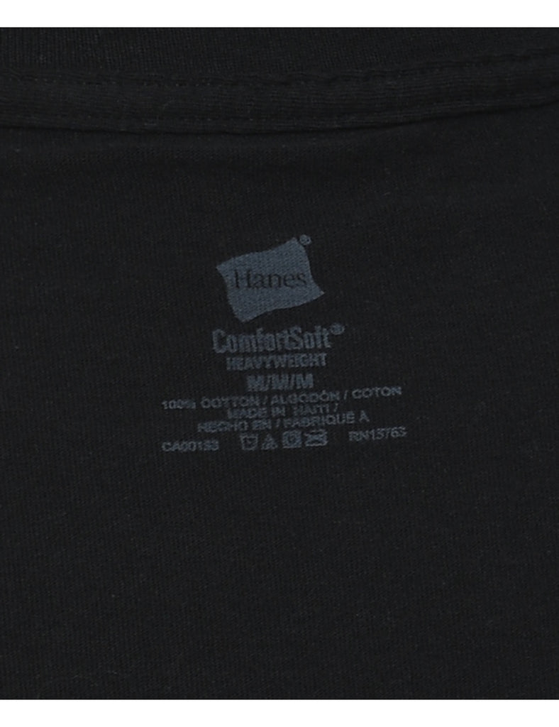 Black Plain T-shirt - M