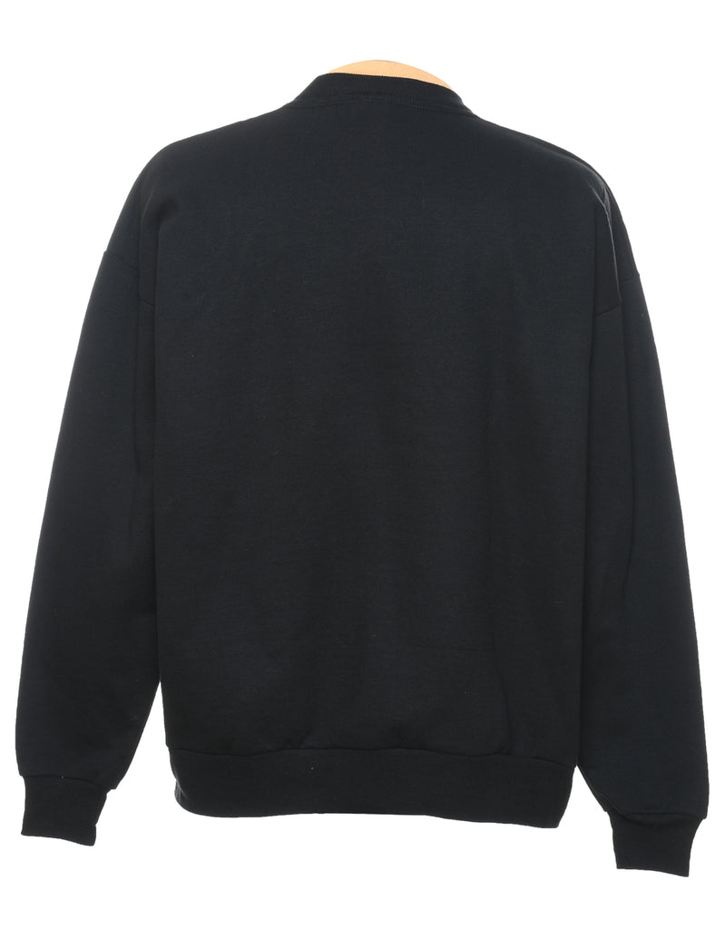 Black Printed Autumnal Sweatshirt - XL