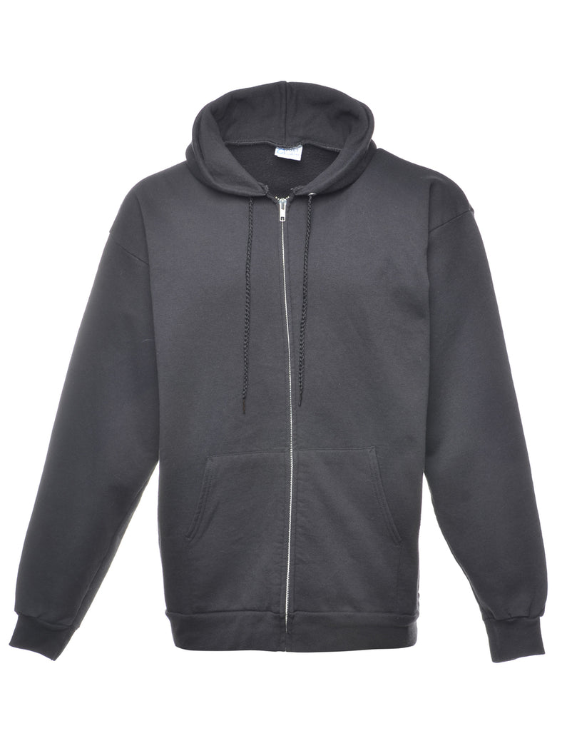 Black Printed Hoodie - L
