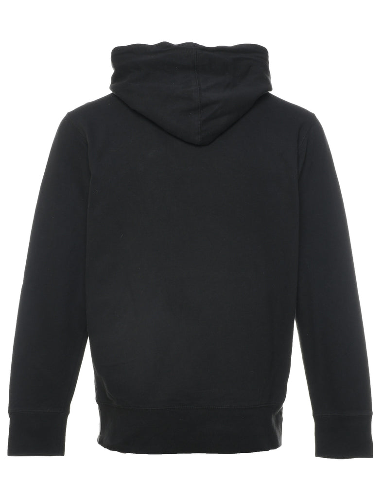 Black Printed Hoodie - M