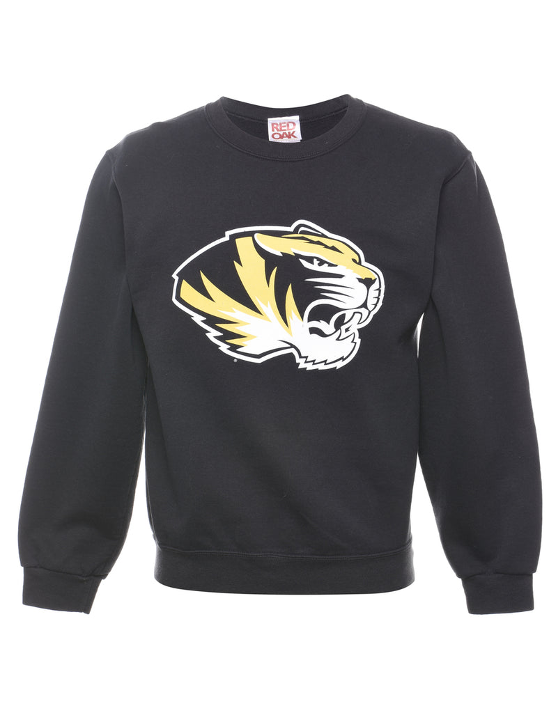 Black Printed Sweatshirt - S