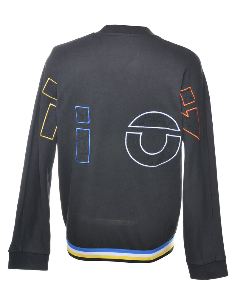 Black Printed Sweatshirt - XS