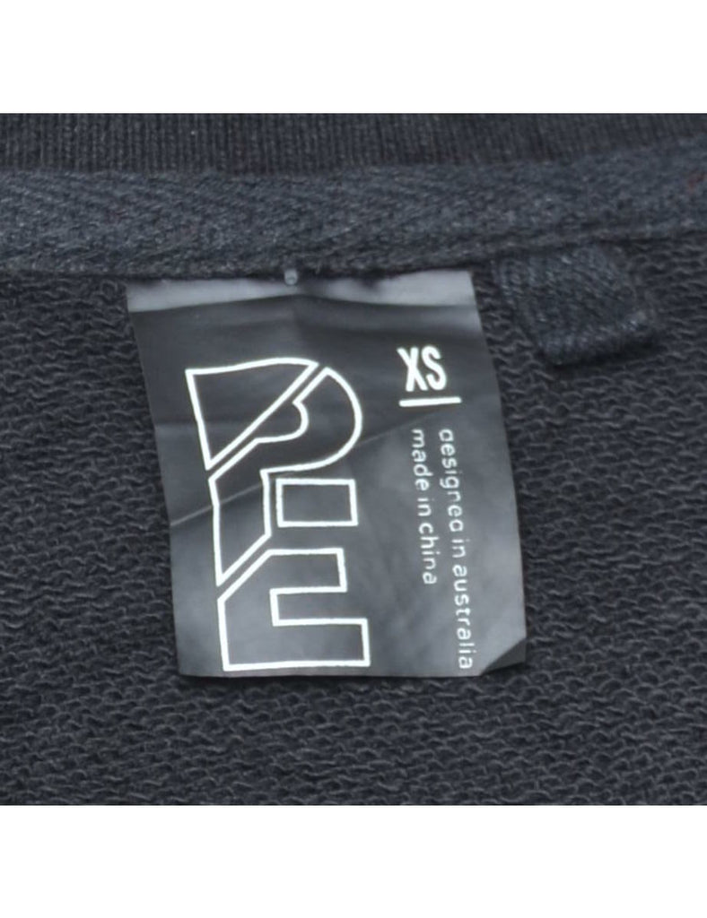 Black Printed Sweatshirt - XS