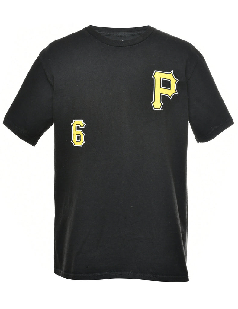Black Printed T-shirt - M