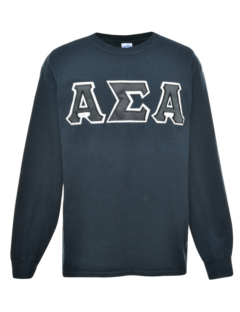 Black Printed T-shirt - M