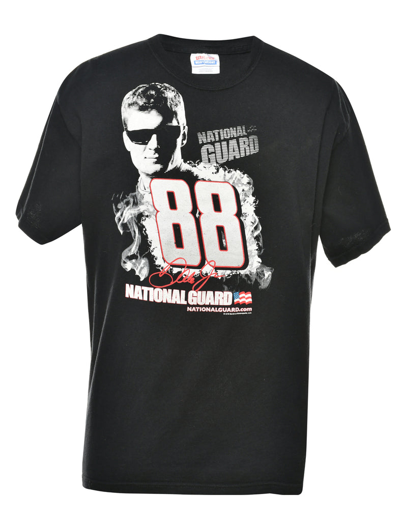 Black Printed T-shirt - L