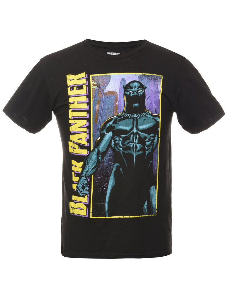 Black Printed T-shirt - S