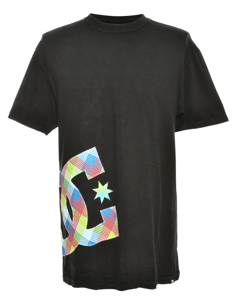 Black Printed T-shirt - M