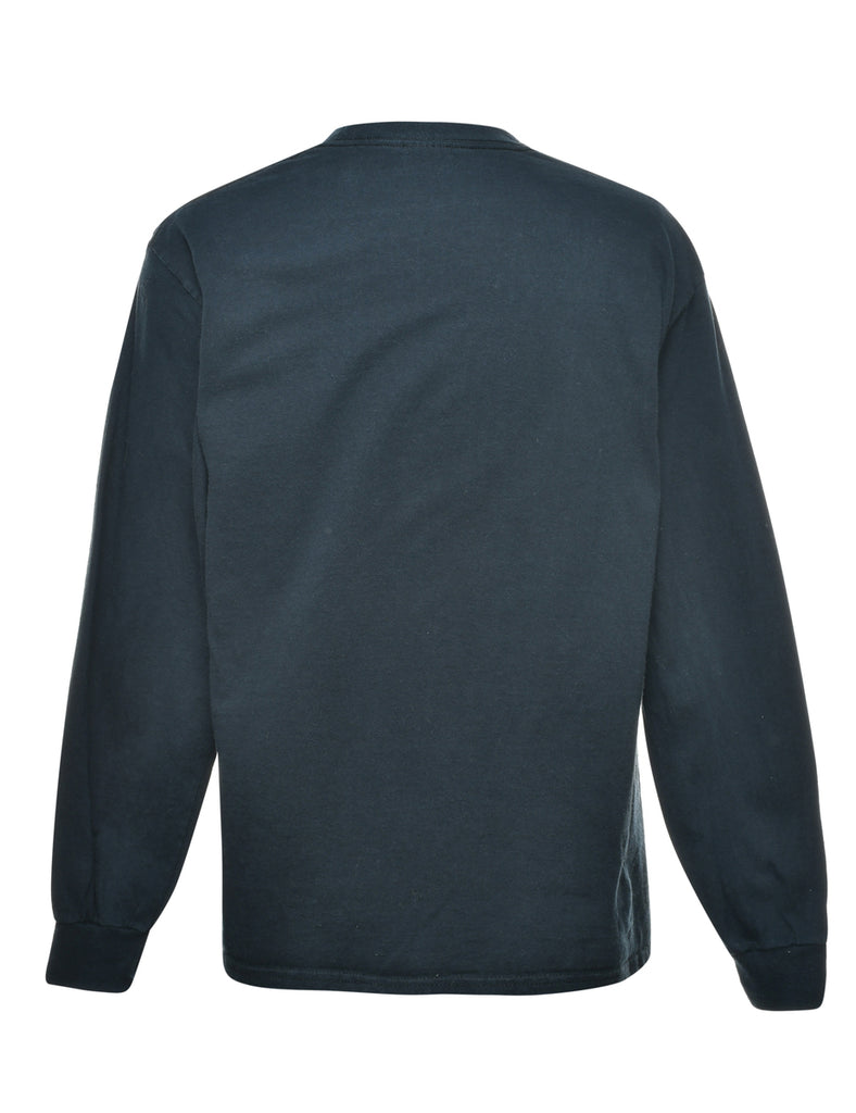 Black Printed T-shirt - M