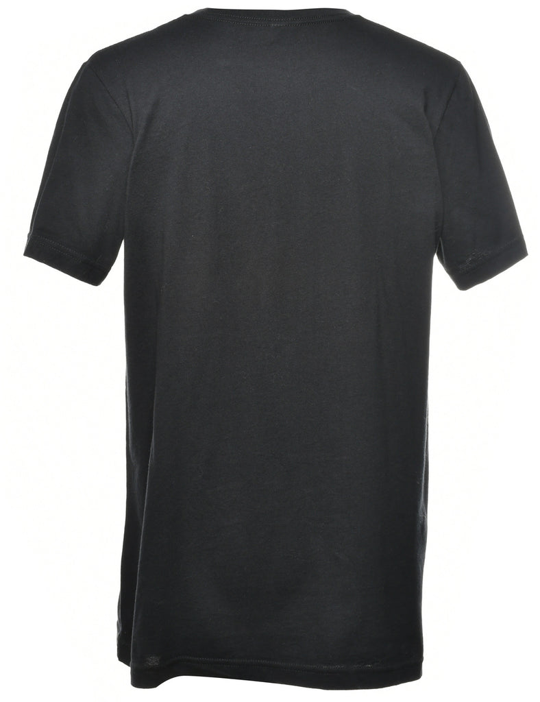 Black Printed T-shirt - M