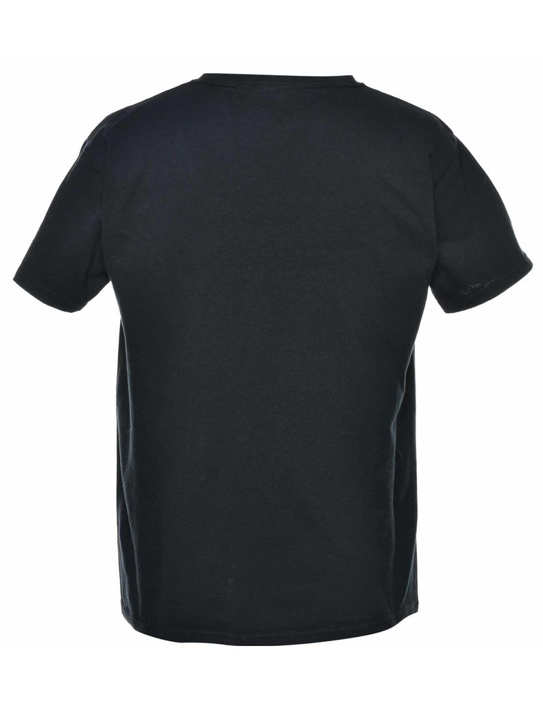 Black Printed T-shirt - XL