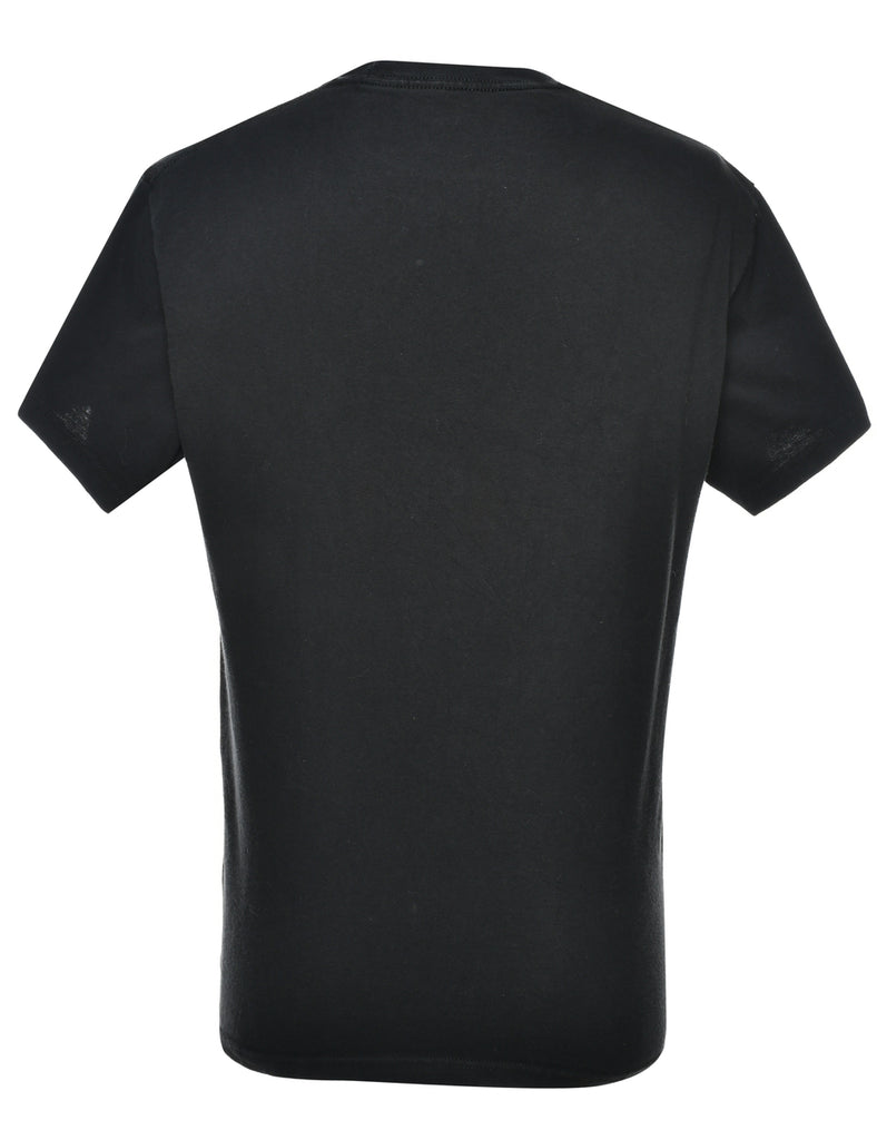 Black Printed T-shirt - M