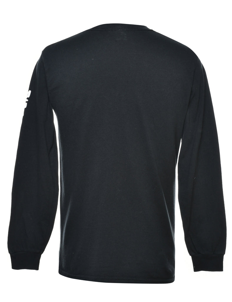 Black Printed T-shirt - S