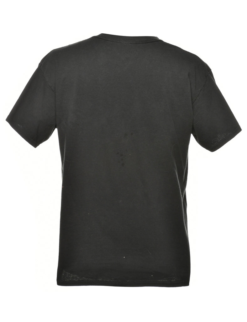 Black Printed T-shirt - L