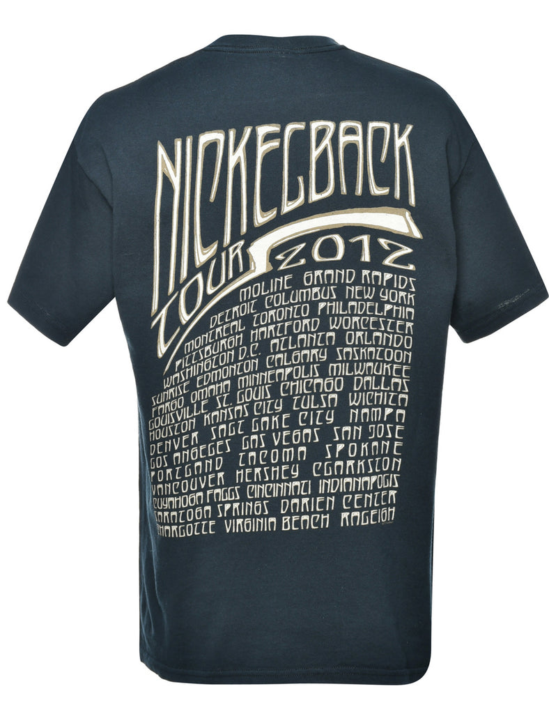 Black Printed T-shirt - M