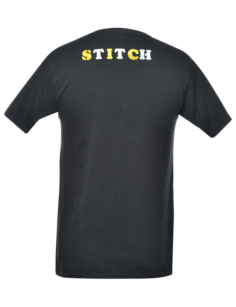 Black Printed T-shirt - S