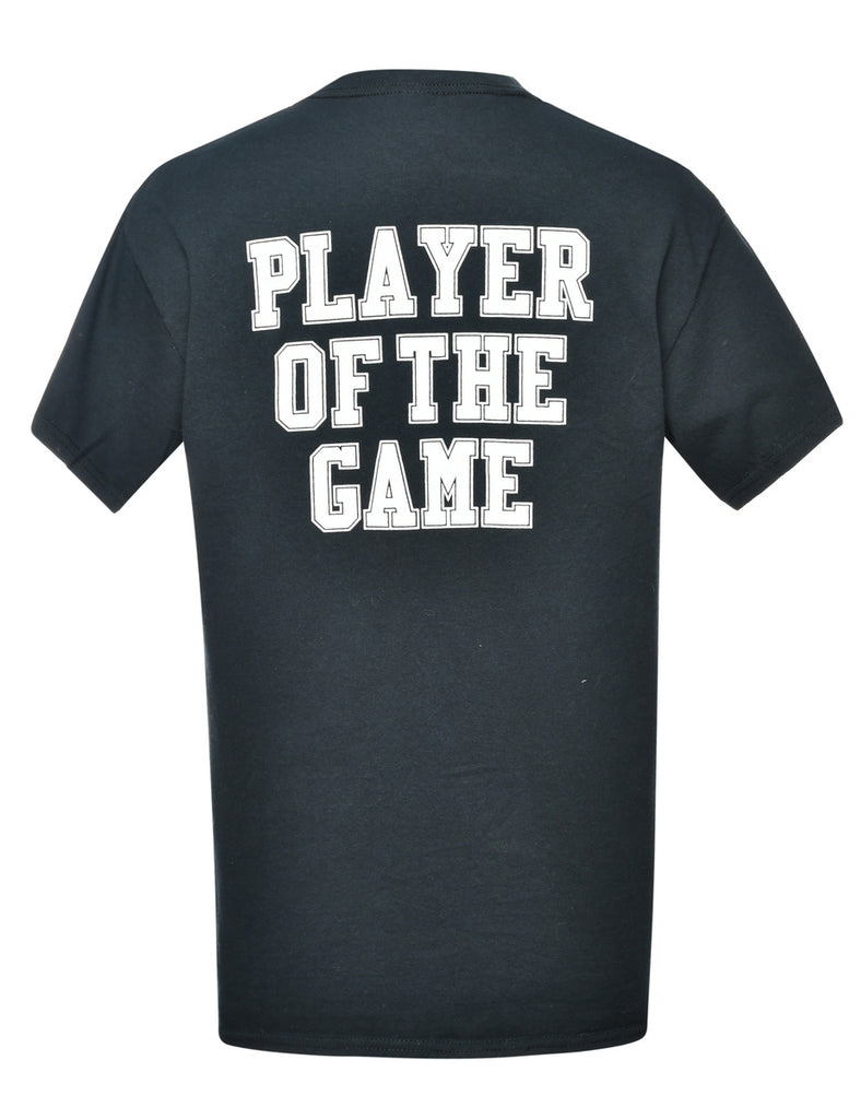 Black Printed T-shirt - M