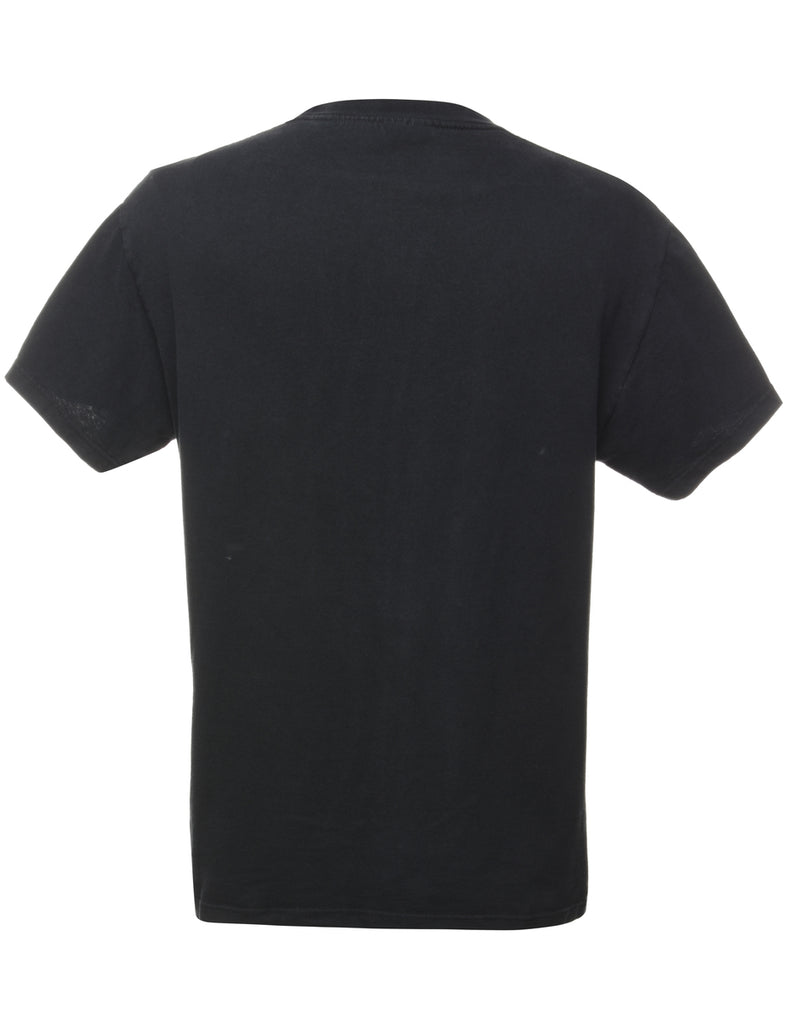 Black Printed T-shirt - L