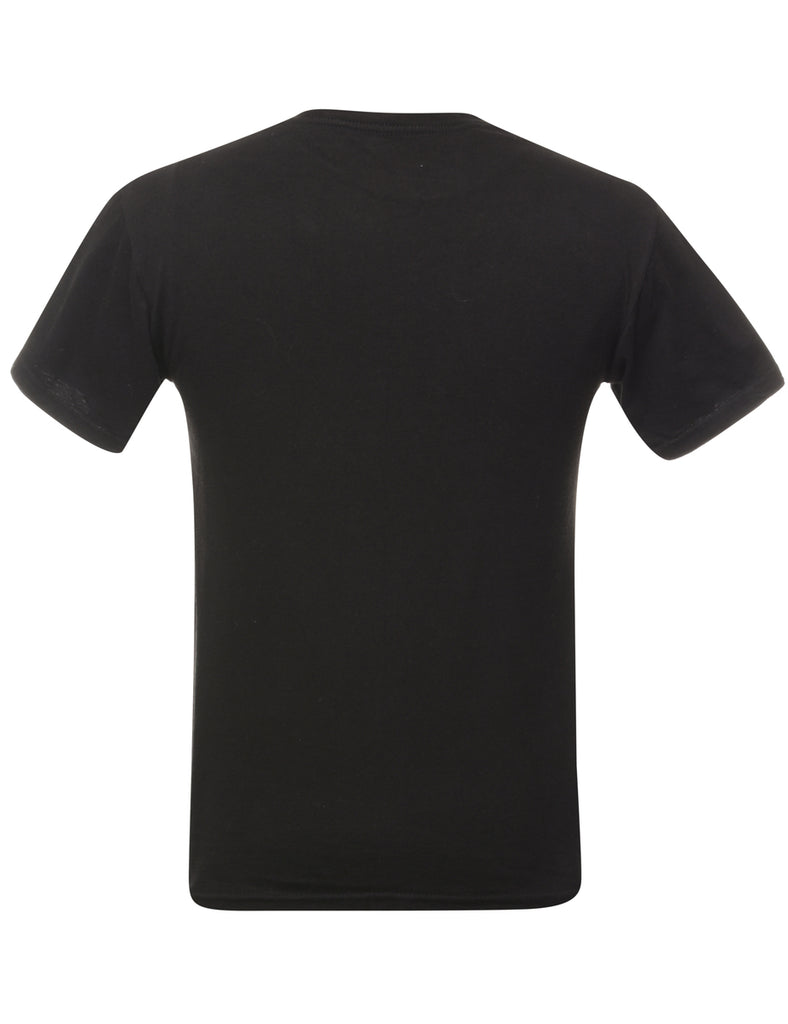 Black Printed T-shirt - S