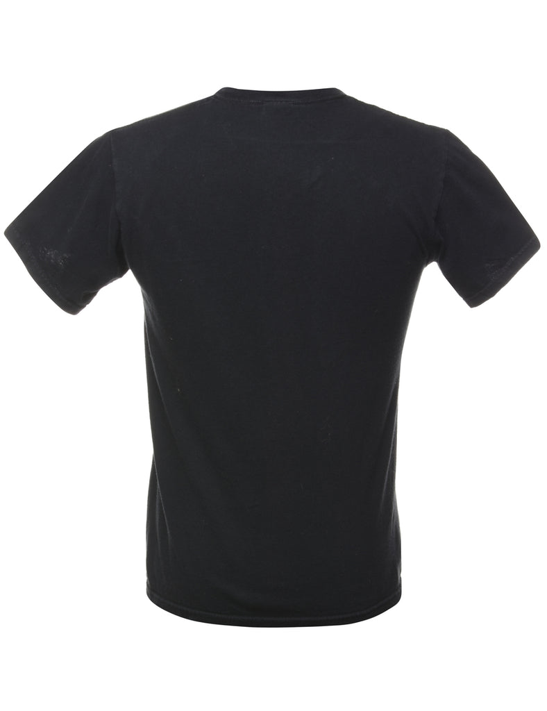 Black Printed T-shirt - S