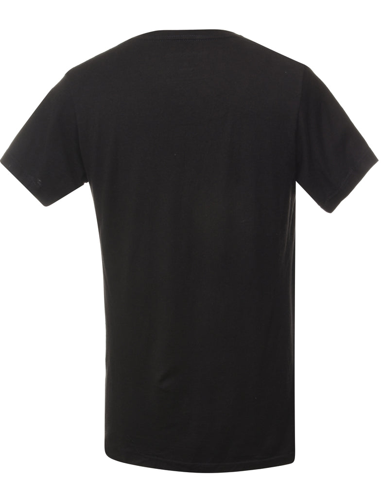 Black Printed T-shirt - M