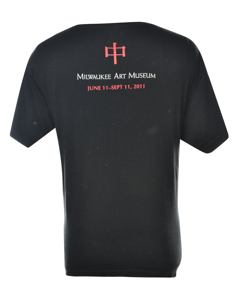 Black Printed T-shirt - XL