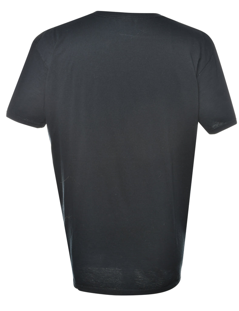 Black Printed T-shirt - XL