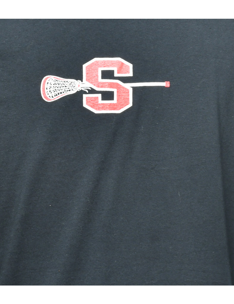 Black Printed T-shirt - XL