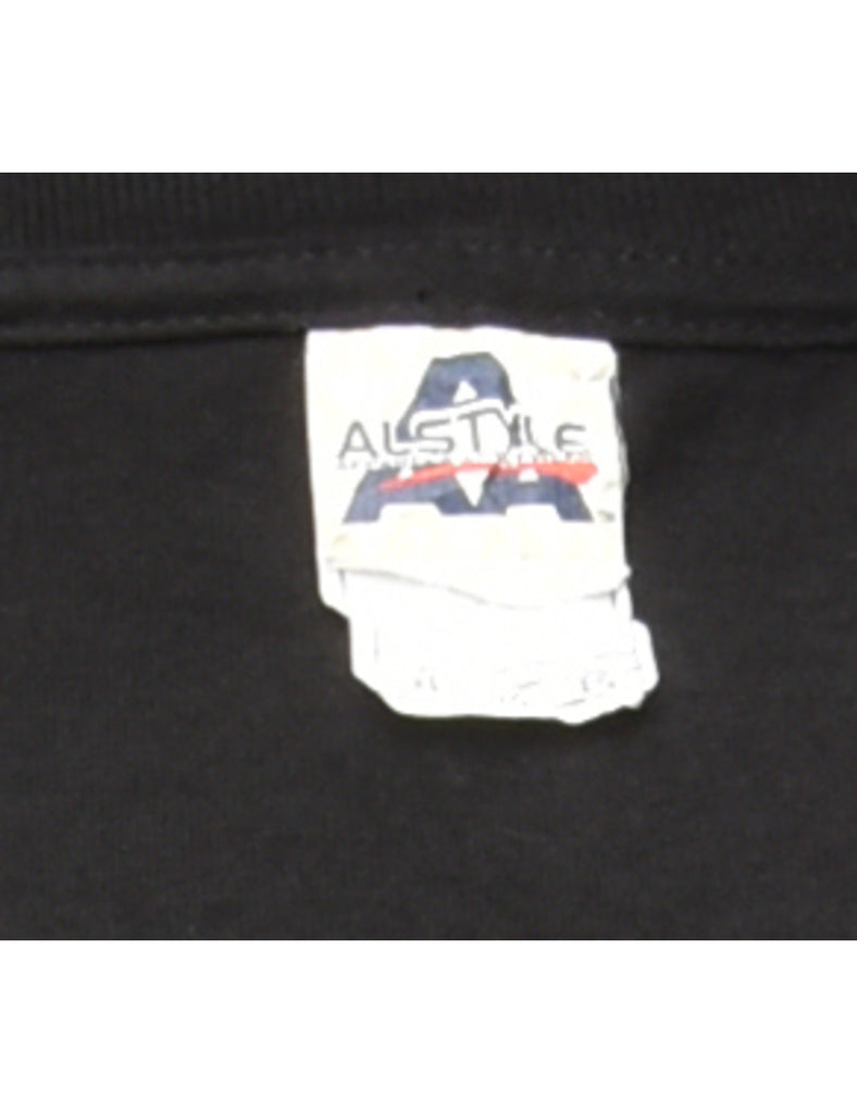 Black Printed T-shirt - XL