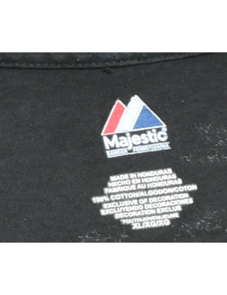 Black Printed T-shirt - M