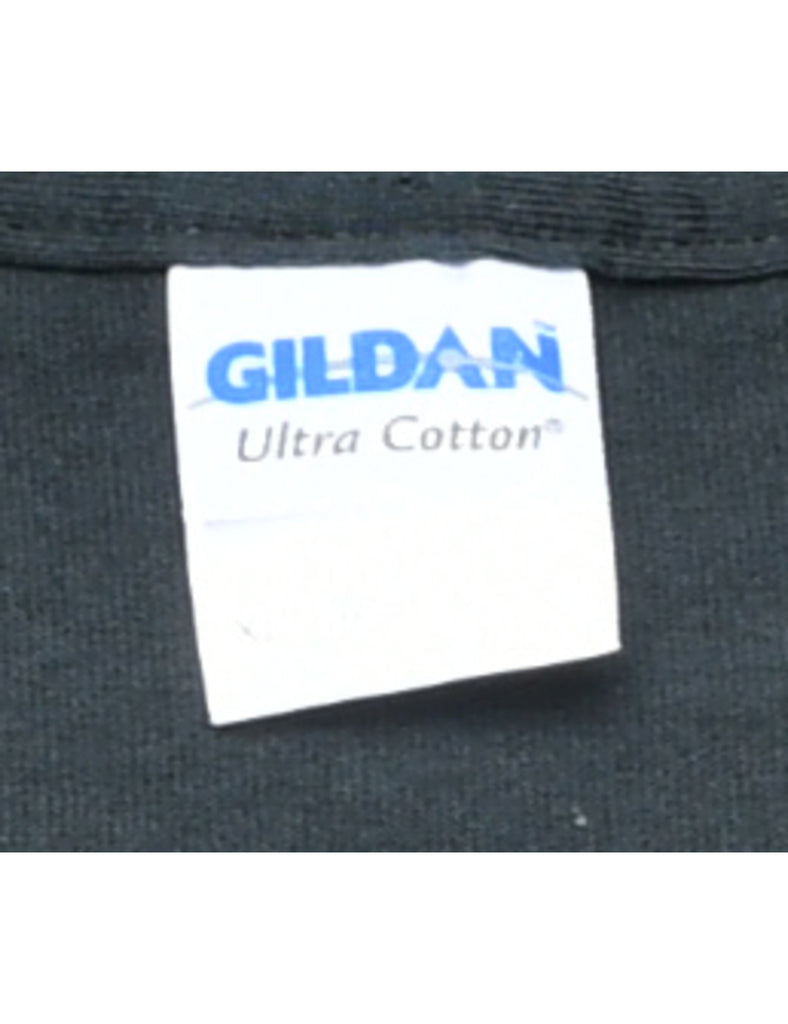 Black Printed T-shirt - XL