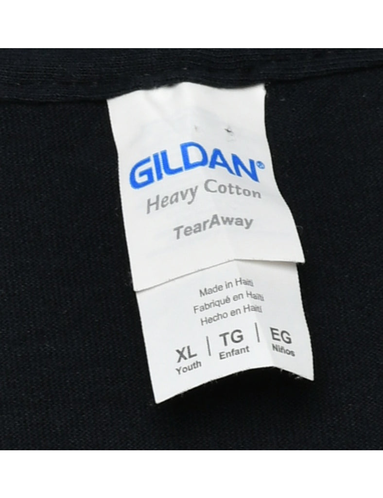 Black Printed T-shirt - XL