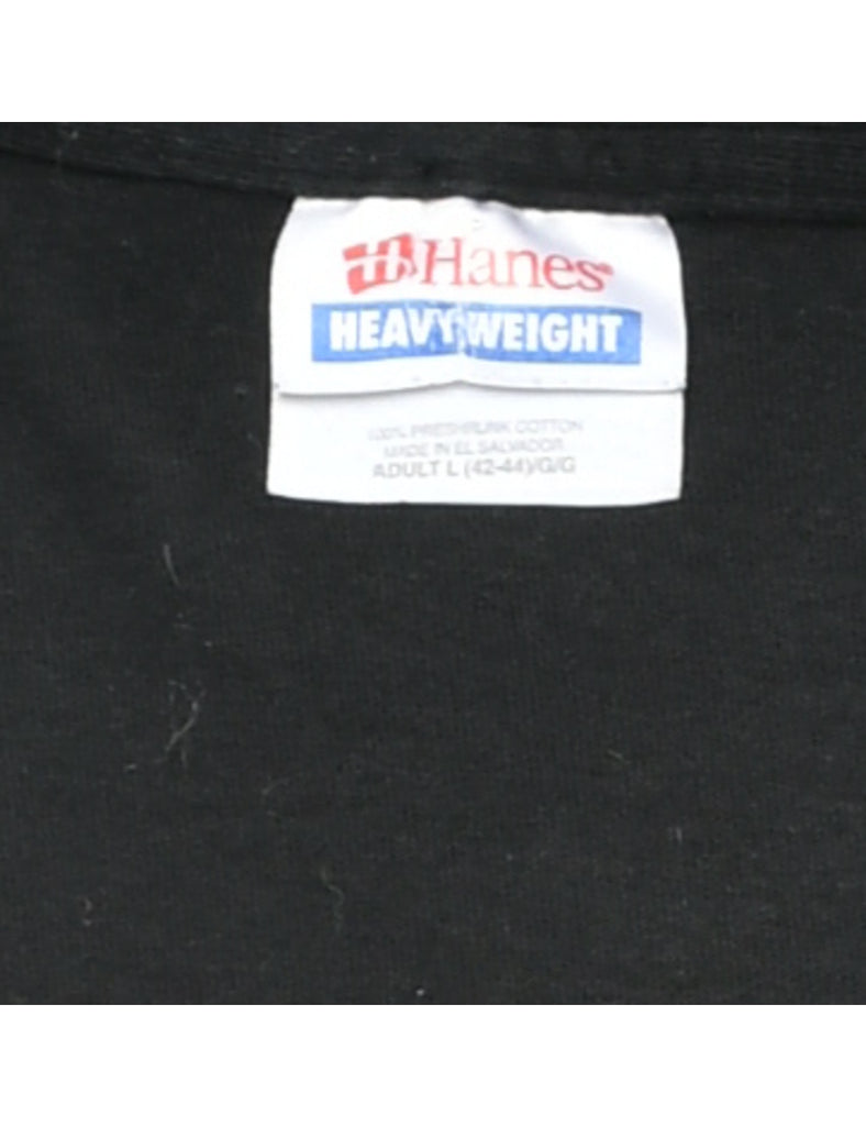 Black Printed T-shirt - L
