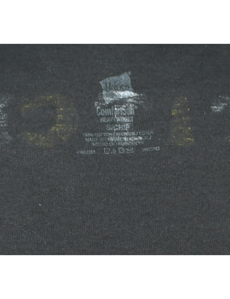 Black Printed T-shirt - S