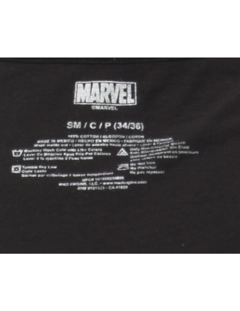 Black Printed T-shirt - S