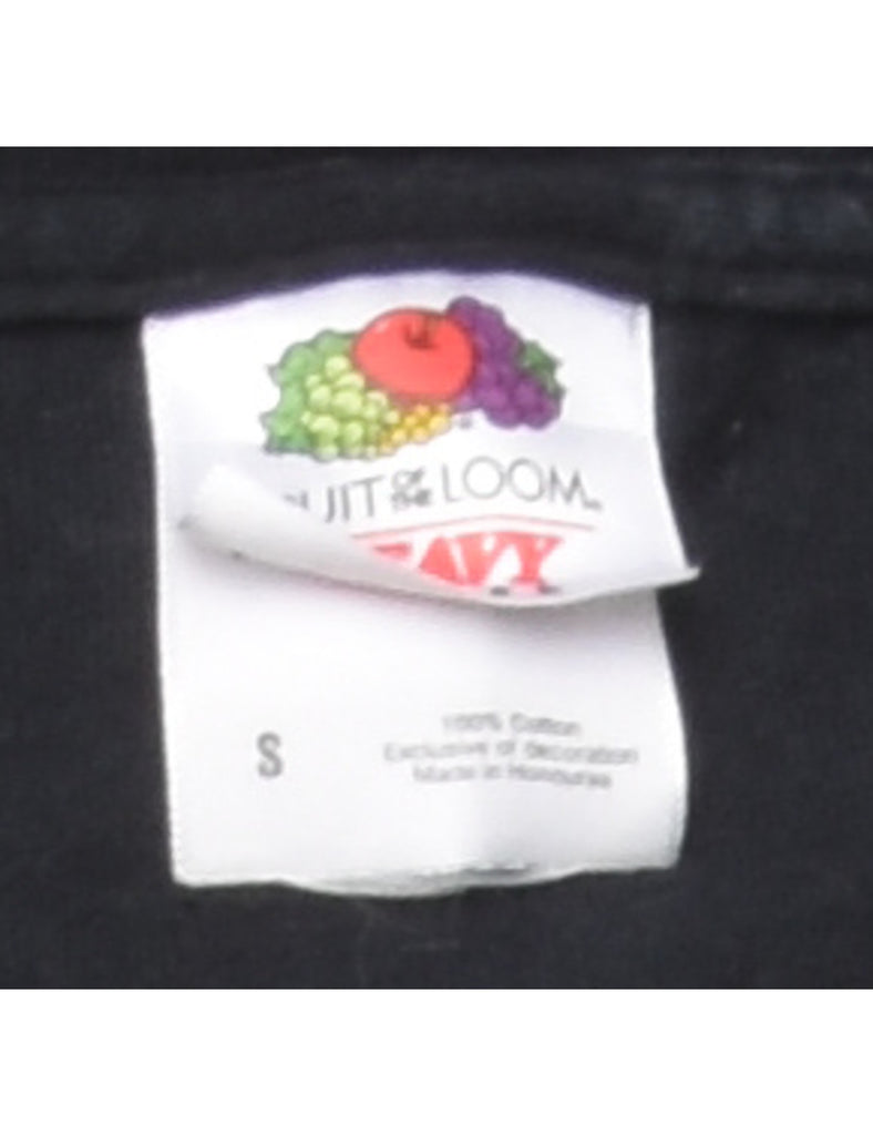 Black Printed T-shirt - S