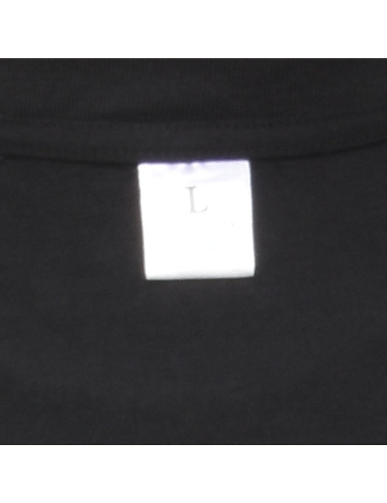 Black Printed T-shirt - L