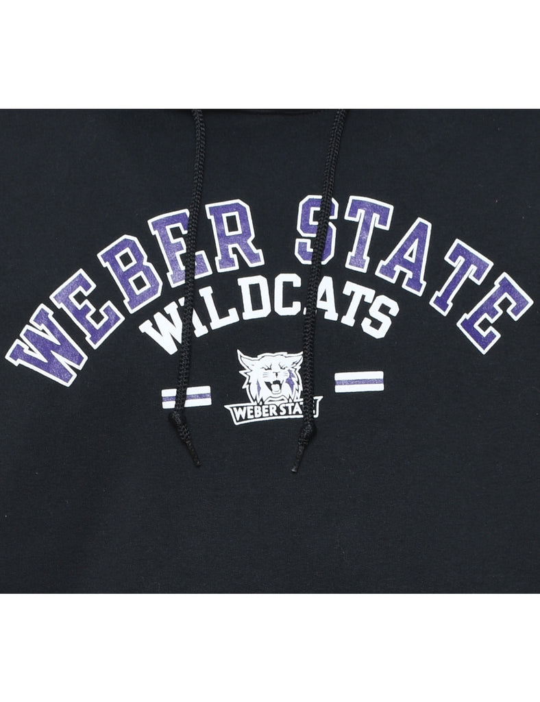 Black & Purple Weber State Wildcats Hoodie - M