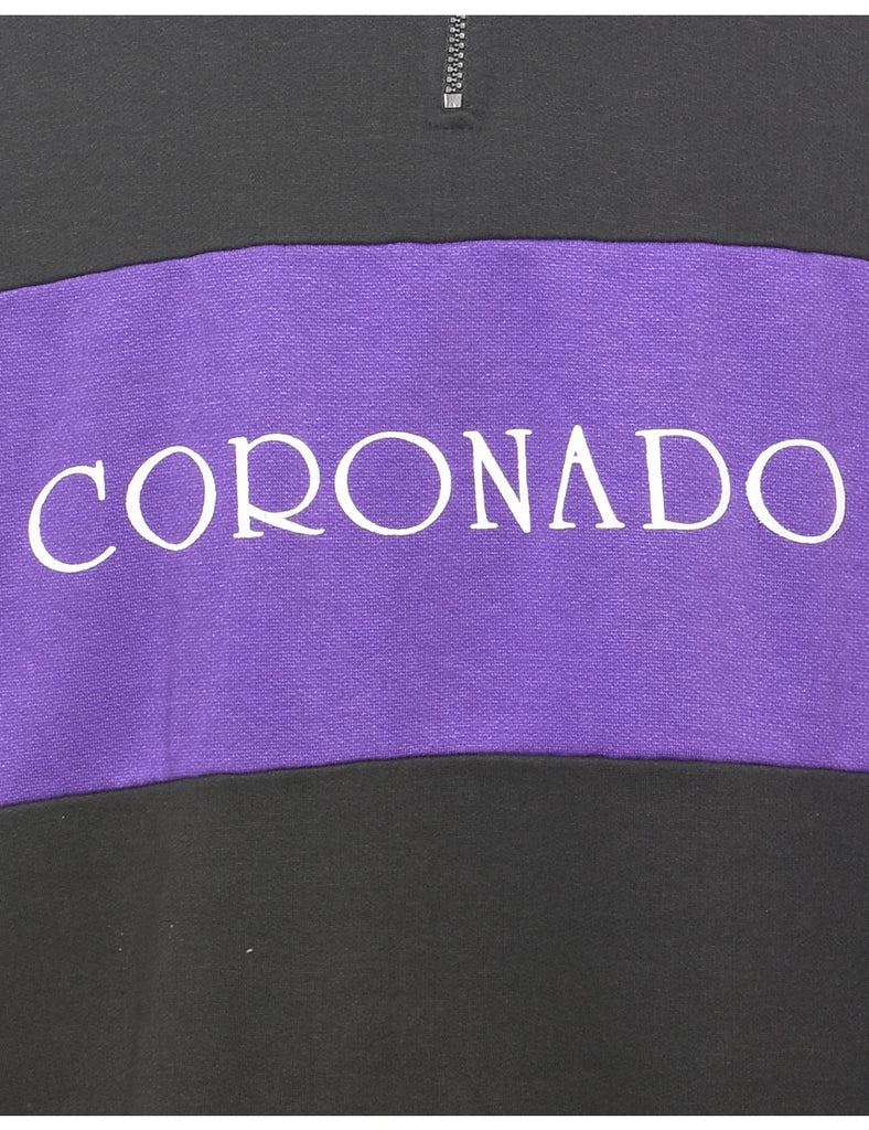 Black, Purple & White Coronado Sweatshirt - XL