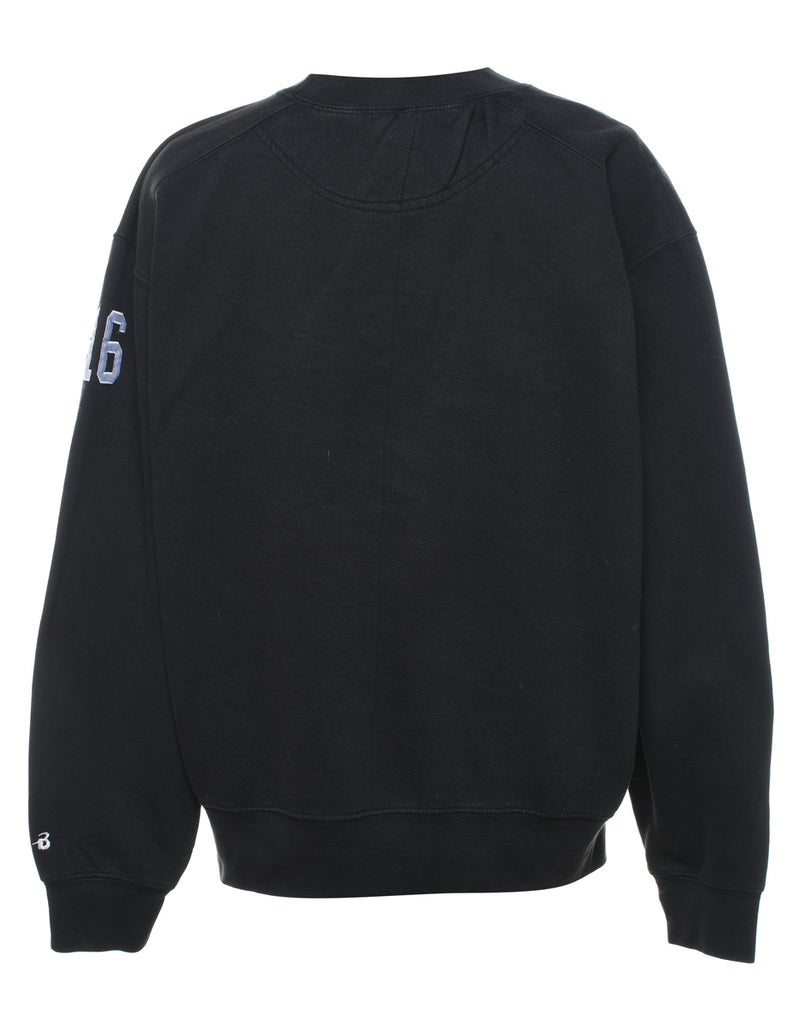 Black Rebels Softball Printed Round Neck Sweatshirt - L