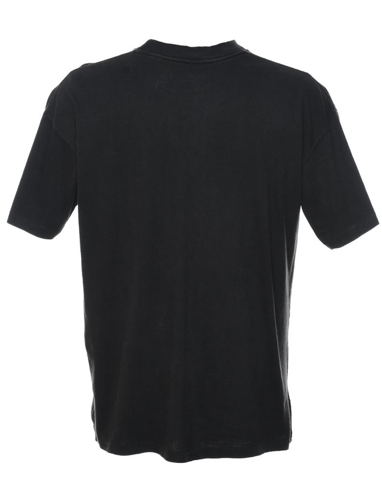 Black, Red & Green Racing Design Printed T-shirt - XL