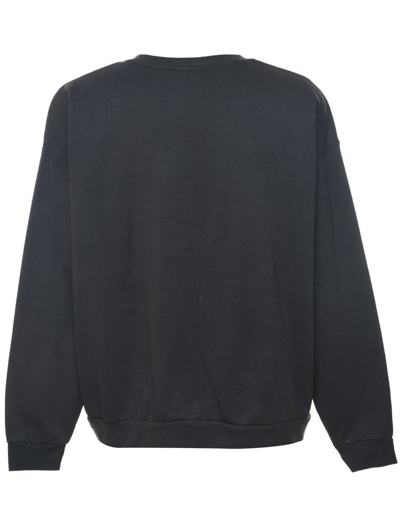 Black Santana Printed Sweatshirt - XL