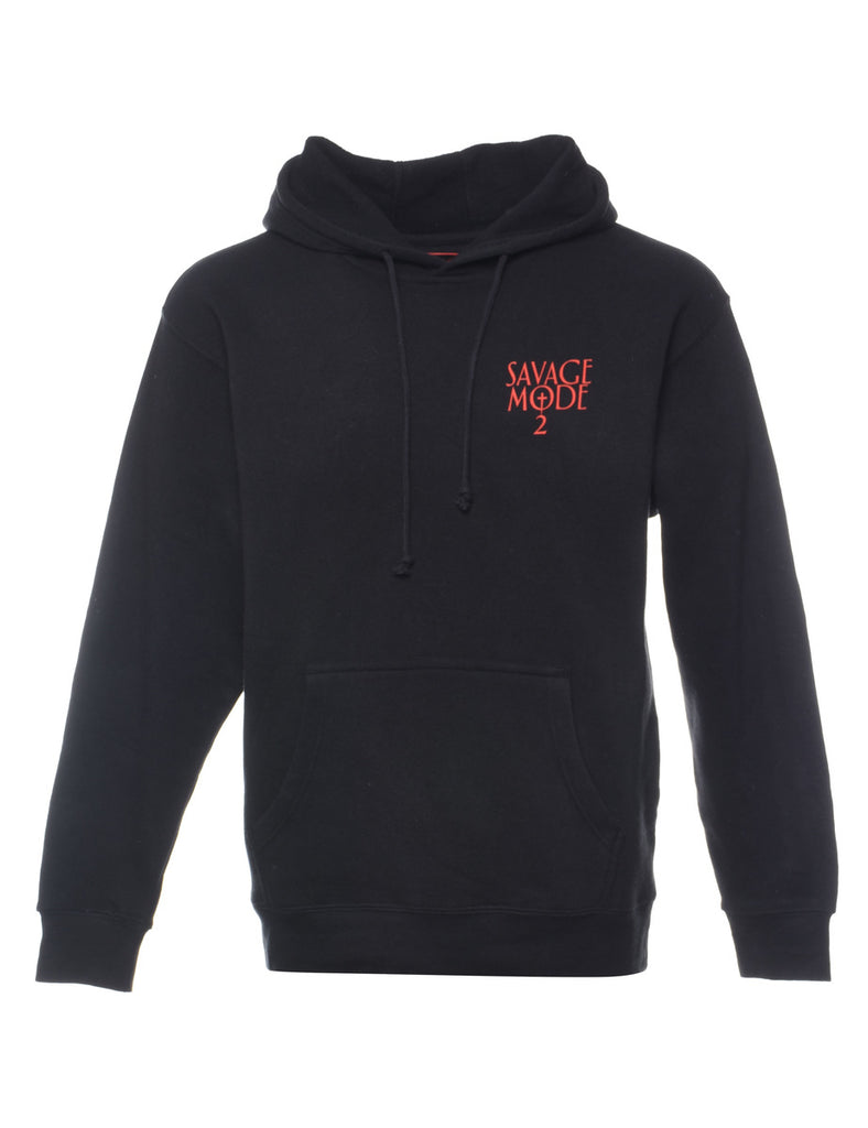 Black Savage Mode 2 Printed Hoodie - L
