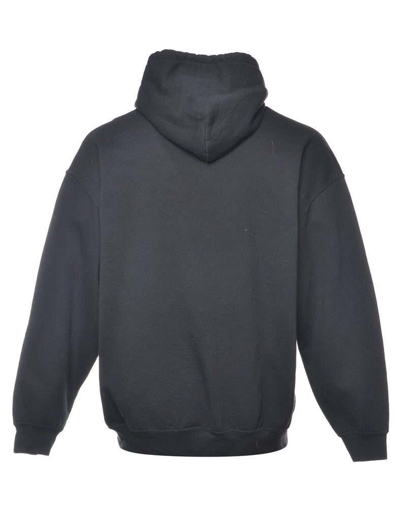 Black Softball Printed Hoodie - S