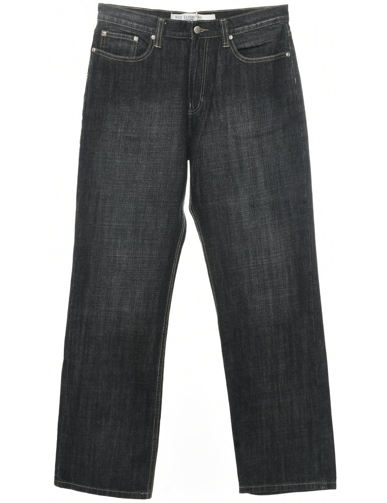 Black Straight Fit Jeans - W34 L32