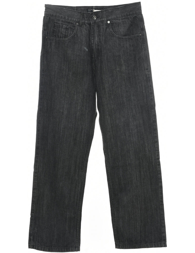 Black Straight Fit Jeans - W34 L32